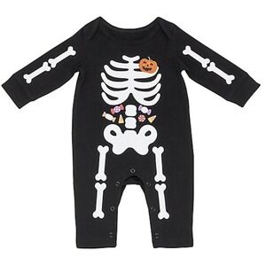 Baby Starters Skeleton Long Sleeve Coverall Black 3 Months New with Tags Party